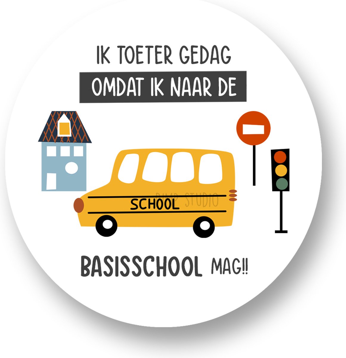 24 x Traktatie stickers Afscheid Kleuterschool- start Basisschool - Toeter gedag omdat ik naar de basisschool mag - Sluitsticker | Wensetiket - Cadeausticker - Kinder Traktatie